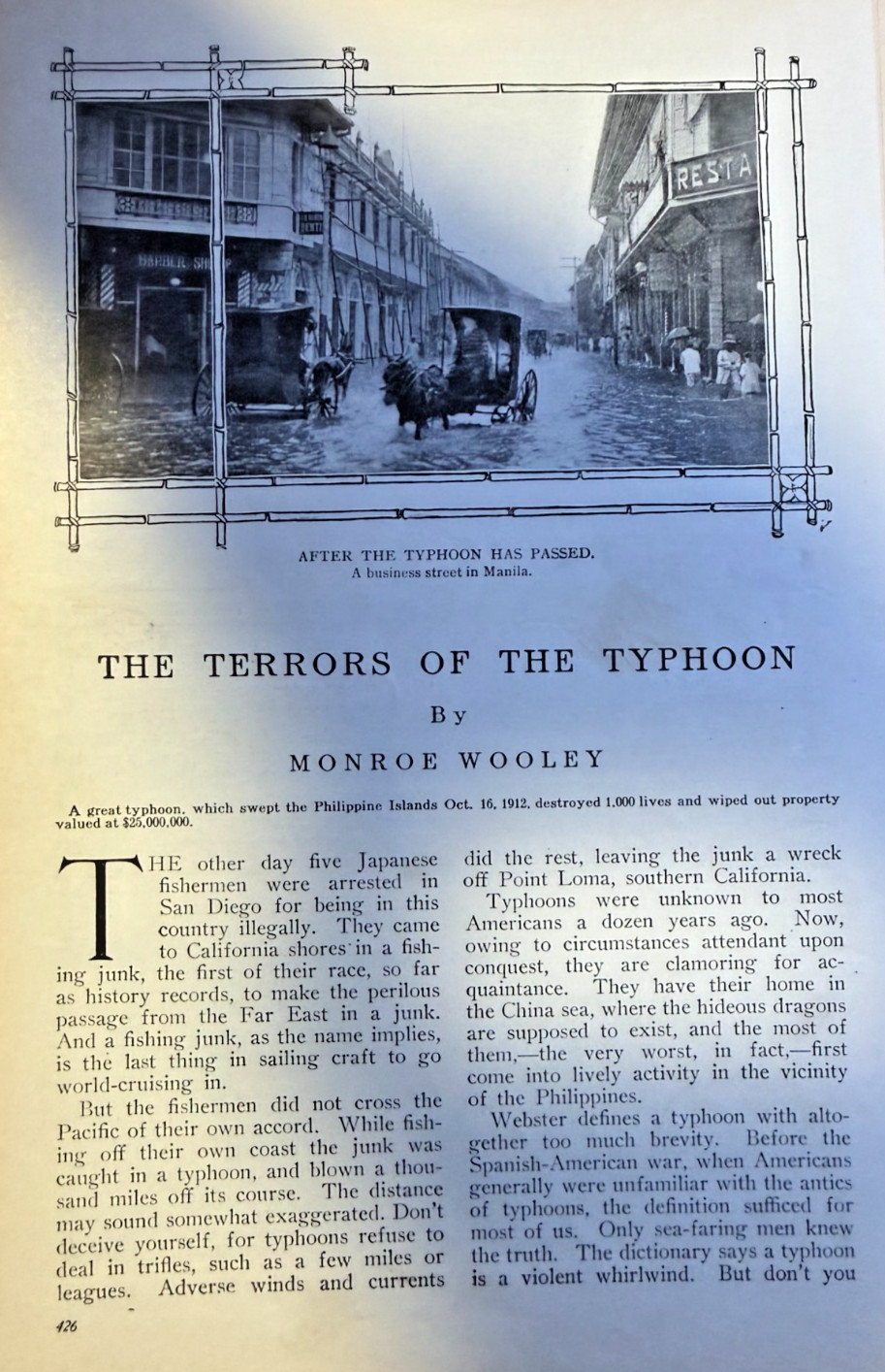 1912 Typhoon in the Philippines Manila illustrated 1912 Typhoon in the Philippines Manila illustrated