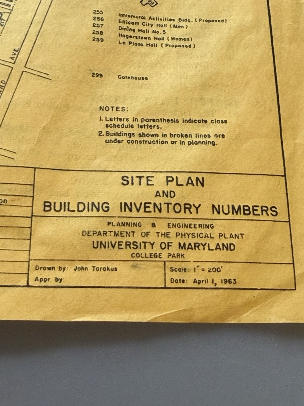 University of Maryland 1968-69 Traffic Rules 1963-66 Campus Map College Park