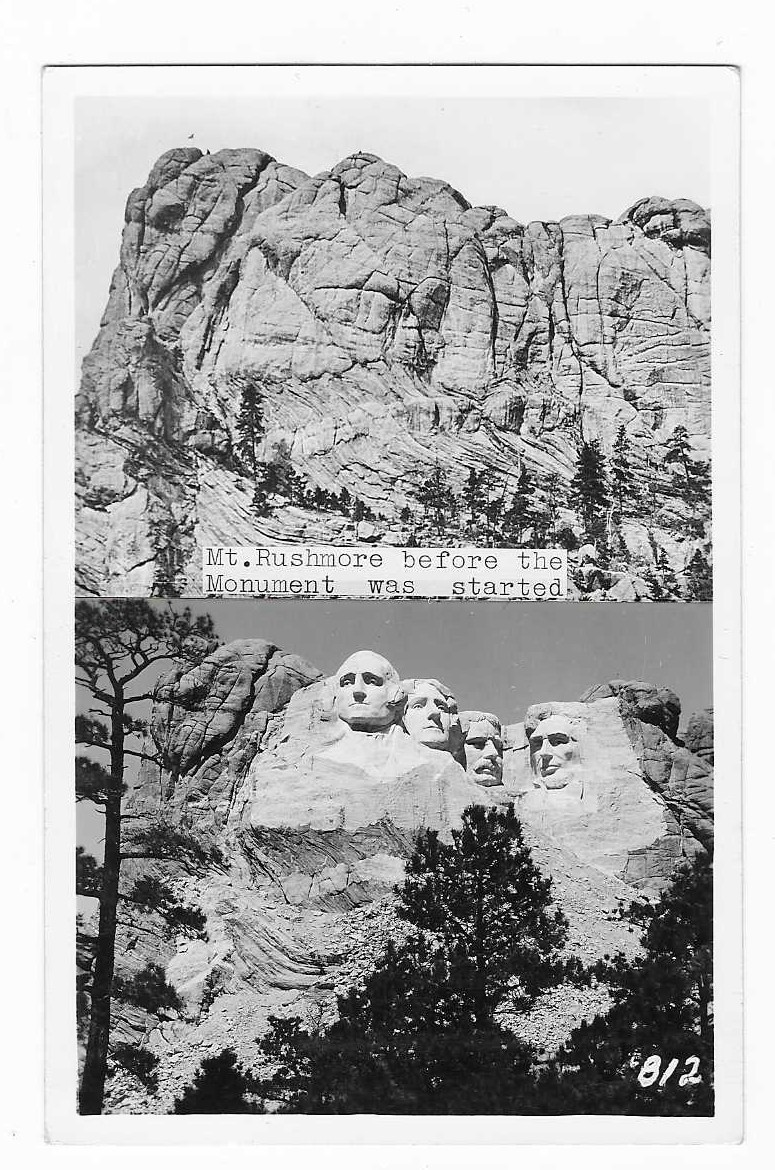 Vtg Postcard Mt Rushmore Before Monument Was Started South Dakota RPPC 812 Vtg Postcard Mt Rushmore Before Monument Was Started South Dakota RPPC 812