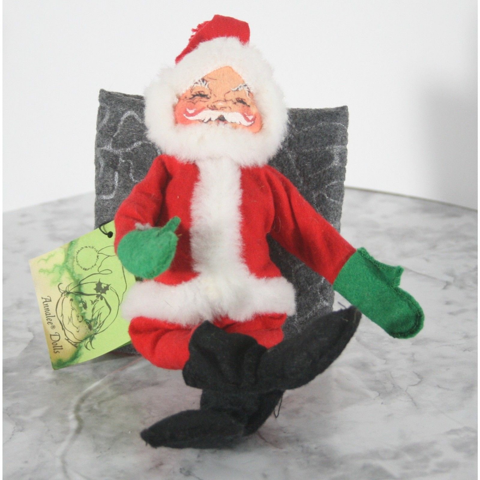 Vintage 1963 Annalee Mobilitee Posable Santa Claus Doll with Original Tag