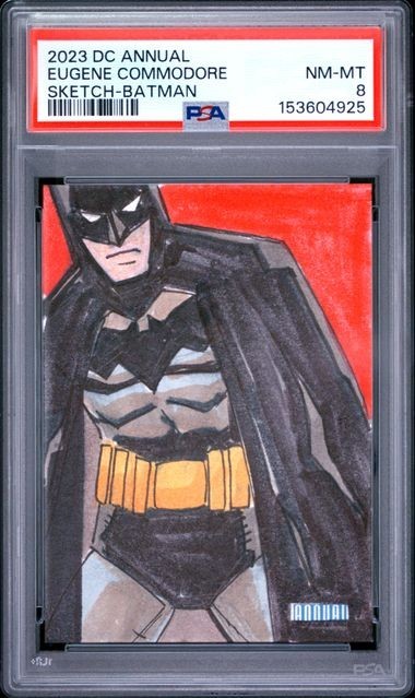 2023 UPPER DECK DC ANNUAL BATMAN SKETCH ARTIST EUGENE COMMODORE PSA 8 2023 UPPER DECK DC ANNUAL BATMAN SKETCH ARTIST EUGENE COMMODORE PSA 8