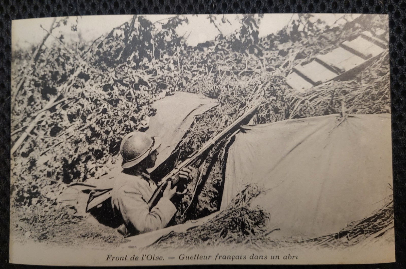 Postcard France WWI 1914 – 1918 Front de L'Oise French Lookout in Shelter Postcard France WWI 1914 – 1918 Front de L'Oise French Lookout in Shelter