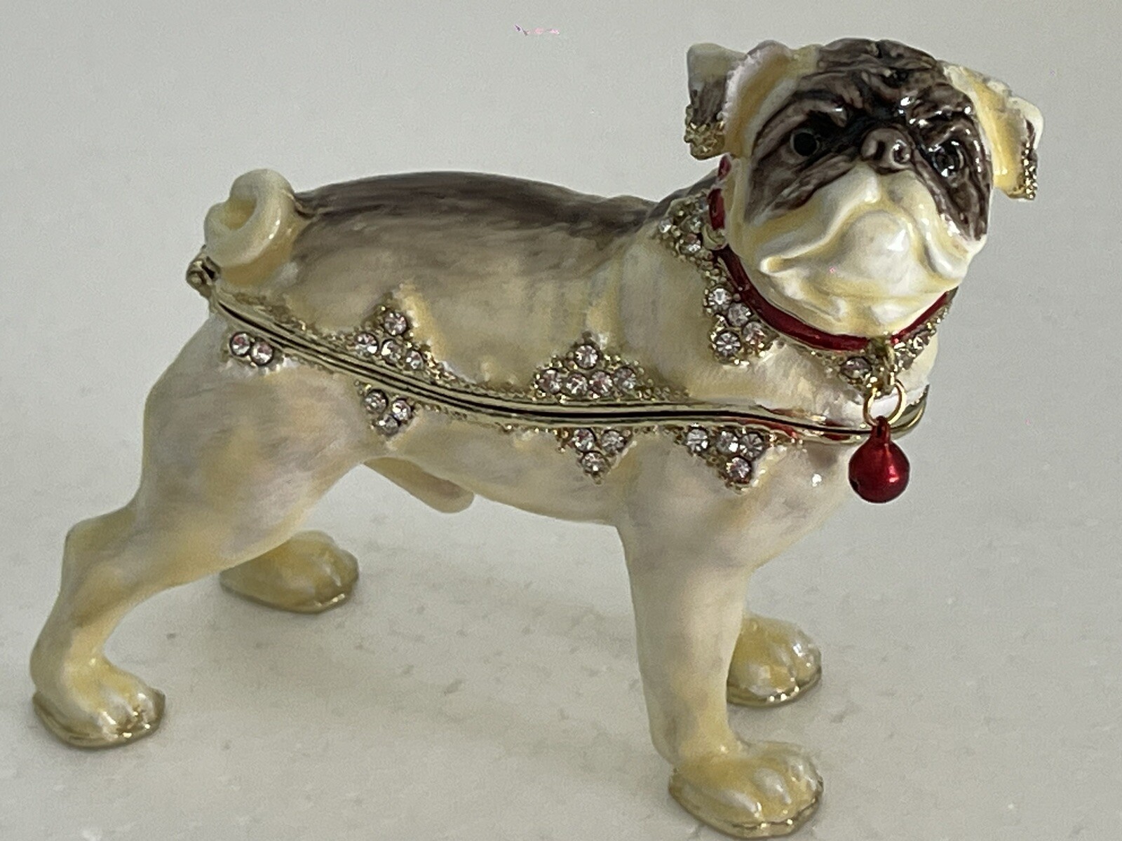 Jeweled Big Pug Dog Hand Made With Swarovski Crystal Ciel Collectables Jeweled Big Pug Dog Hand Made With Swarovski Crystal Ciel Collectables
