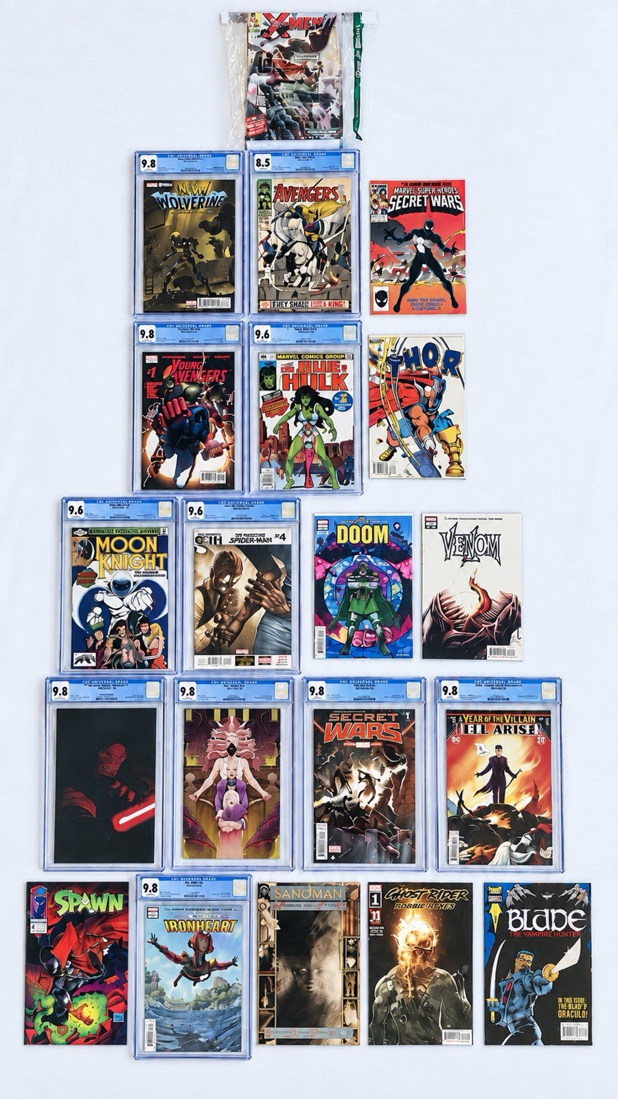 1094 Comic Collection Lot 15 CGC Marvel DC Secret Wars Avengers Keys Variants NM