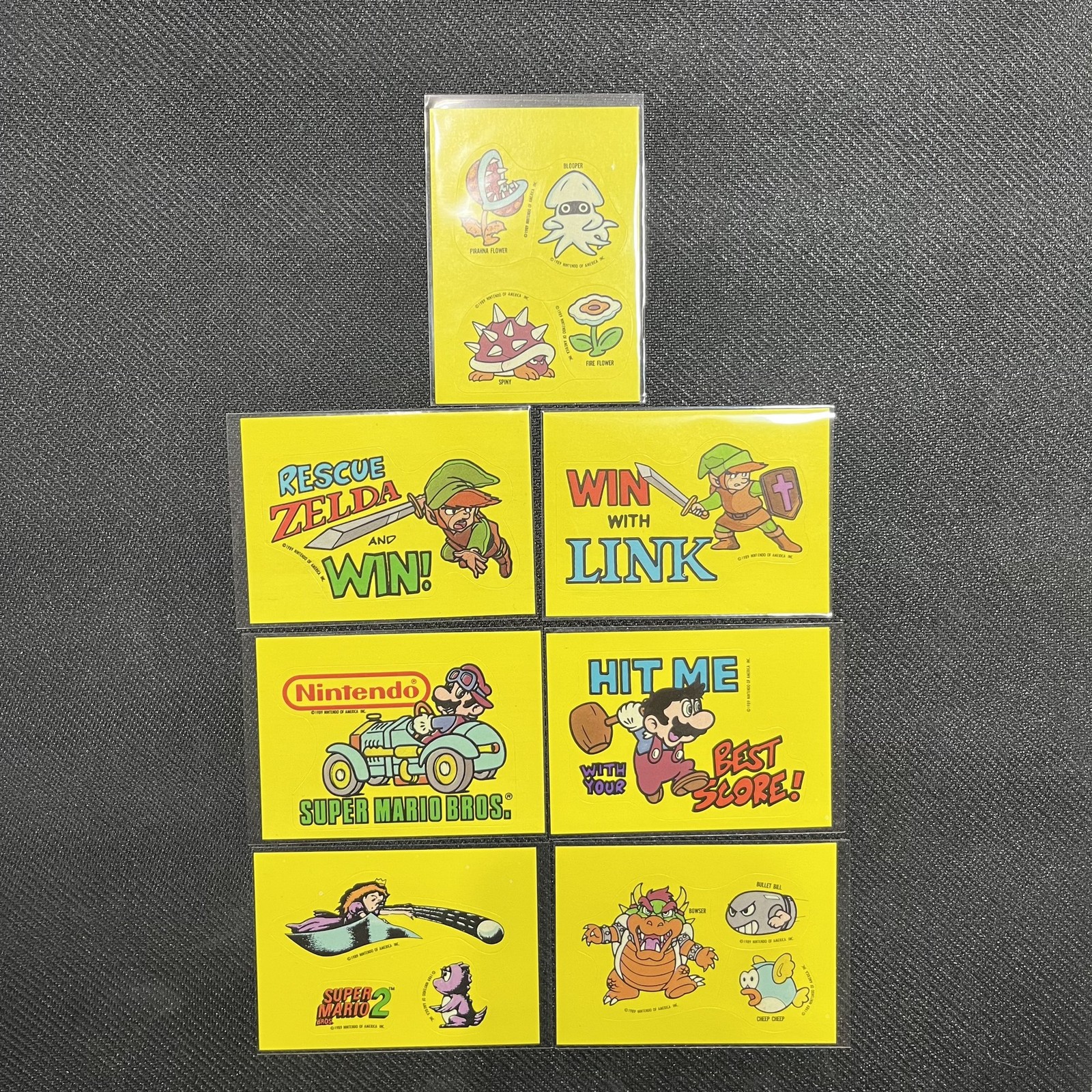 1989 Topps Nintendo Game Tips Stickers Lot of 7 Zelda Mario Link 1989 Topps Nintendo Game Tips Stickers Lot of 7 Zelda Mario Link