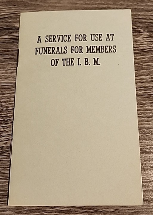 International Brotherhood of Magicians Funerals for Members pamphlet