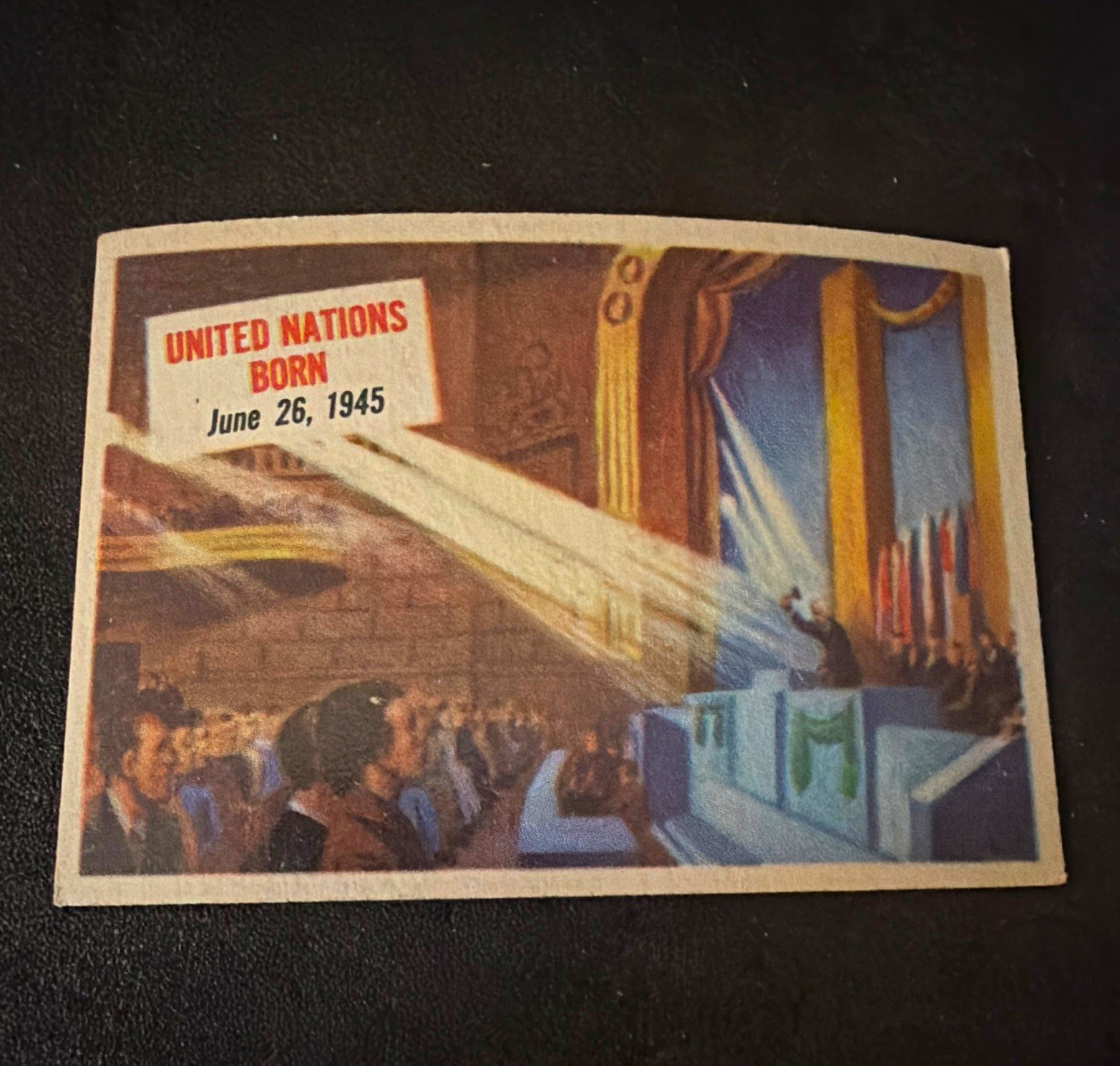 VINTAGE 1954 Topps Look 'n See Non-Sport Trading Card #22 United Nations Born VINTAGE 1954 Topps Look 'n See Non-Sport Trading Card #22 United Nations Born