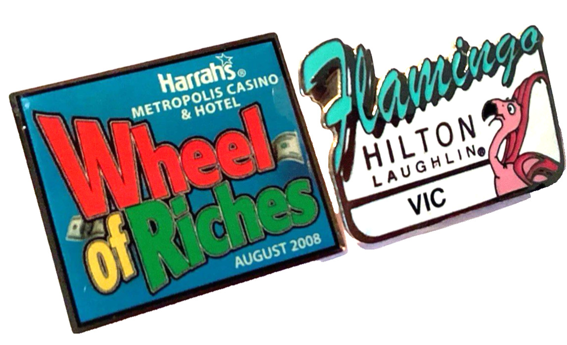 CASINO PINS FLAMINGO HILTON HARRAH'S CASINO Vintage 