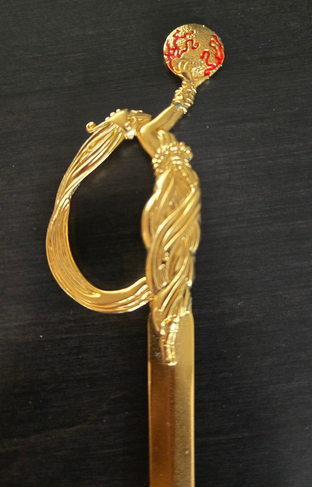 Erté Fireflies Letter Opener 2003 Park West Gallery Gold Plated w/ Box One Owner