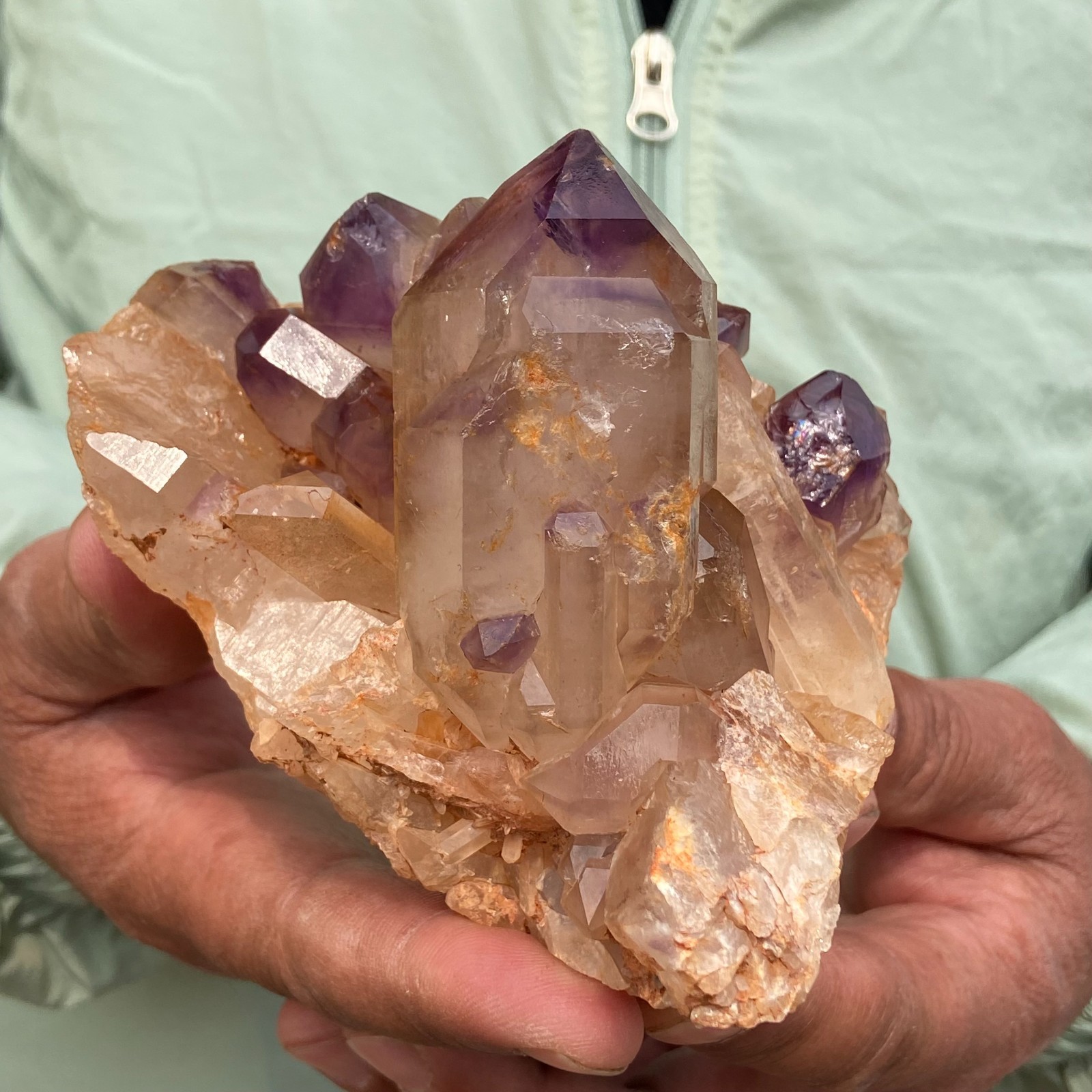 800g Natural Amethyst Cluster Quartz Crystal Skeleton Mineral Specimen Healing