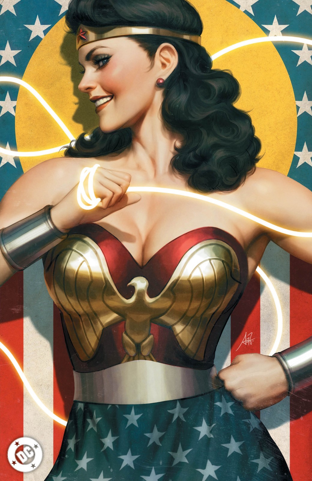 NEW HISTORY OF THE DC UNIVERSE #1 (OF 4) COVER F STANLEY ARTGERM LAU FOIL VARIAN NEW HISTORY OF THE DC UNIVERSE #1 (OF 4) COVER F STANLEY ARTGERM LAU FOIL VARIAN