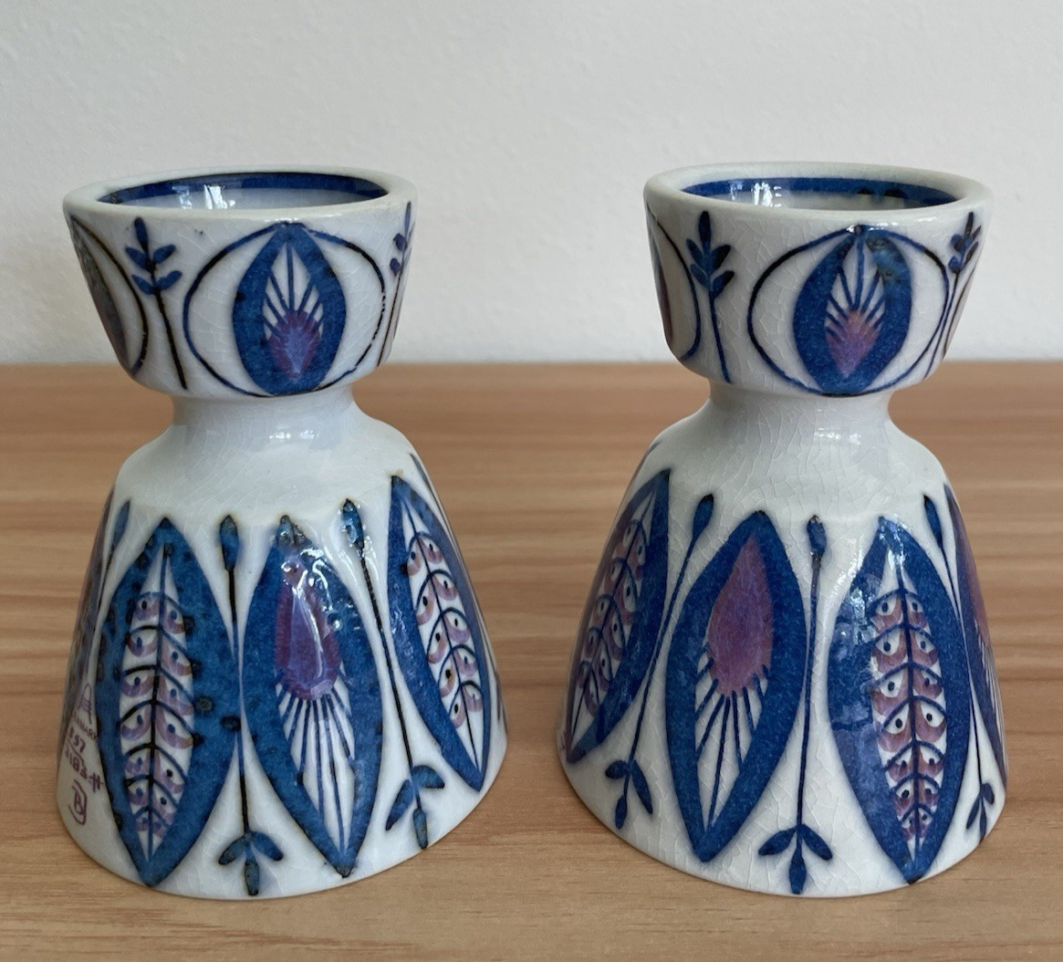 Royal Copenhagen Aluminia Tenera Egg Cups Bowls Berte Jessen Denmark 557/3183