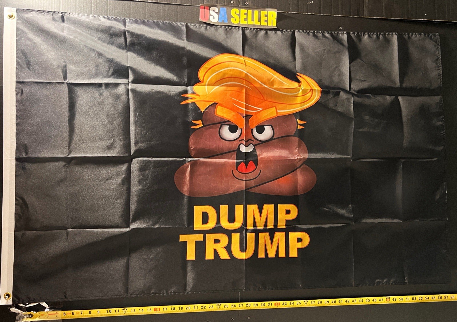 Dump Donald Trump Flag FREE USA Ship Impeach Liar Felon Idiot Democrat Sign 3x5’