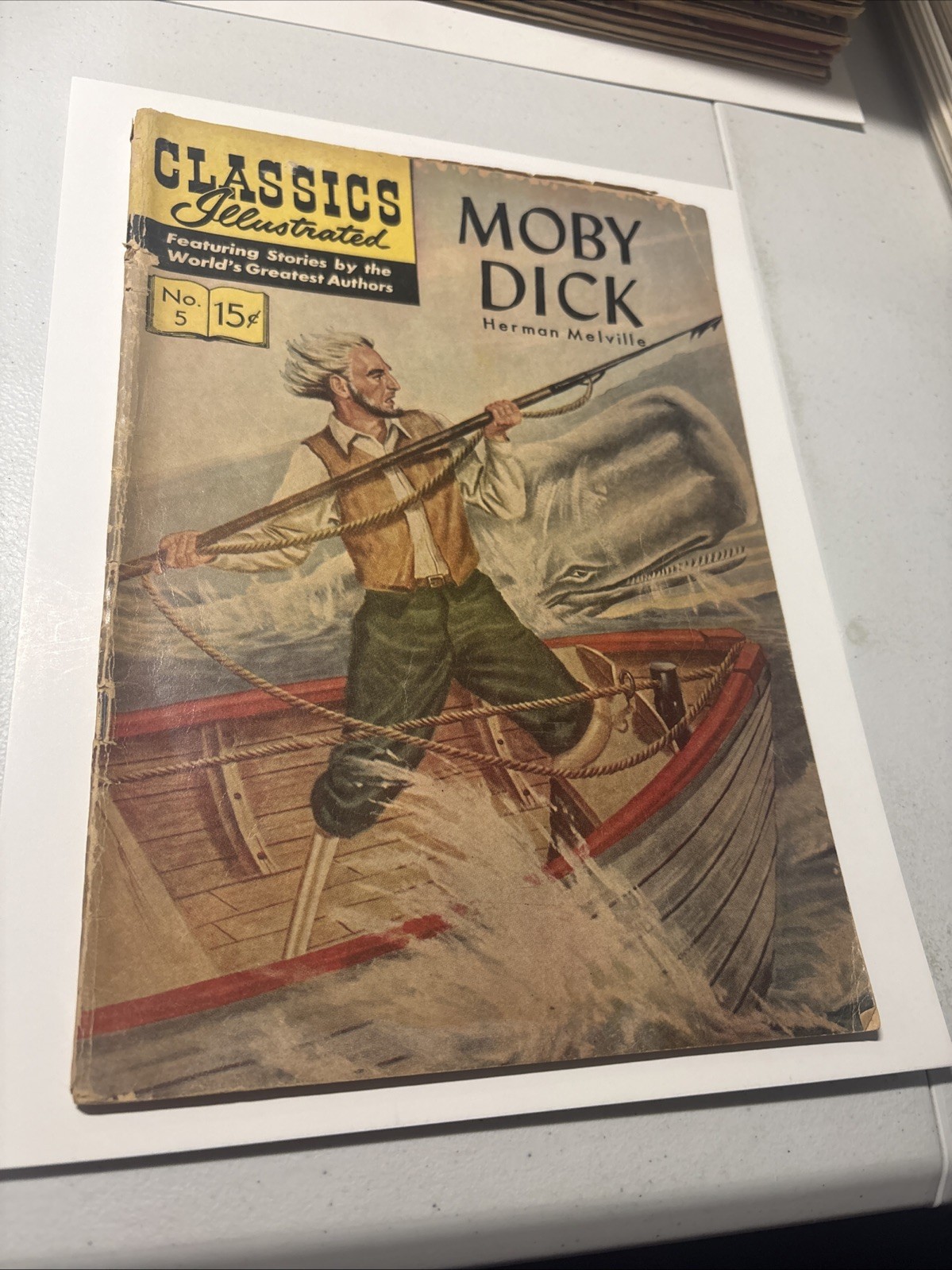 Classics Illustrated #5 Moby Dick by Herman Melville We Combine Shipping  Classics Illustrated #5 Moby Dick by Herman Melville We Combine Shipping 