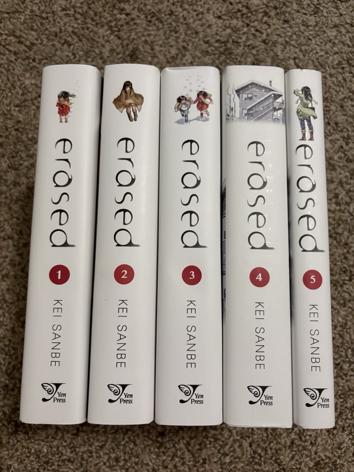 Erased English Manga Complete Series Volumes 1 2 3 4 5 1-5 Yen Press Kei Sanbe