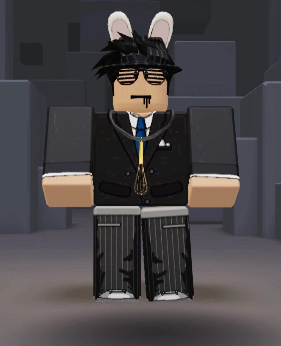 Roblox 2008 with Game Item Bunny Ears, Pinstripe Fedora, Sunglasses, Suit Roblox 2008 with Game Item Bunny Ears, Pinstripe Fedora, Sunglasses, Suit