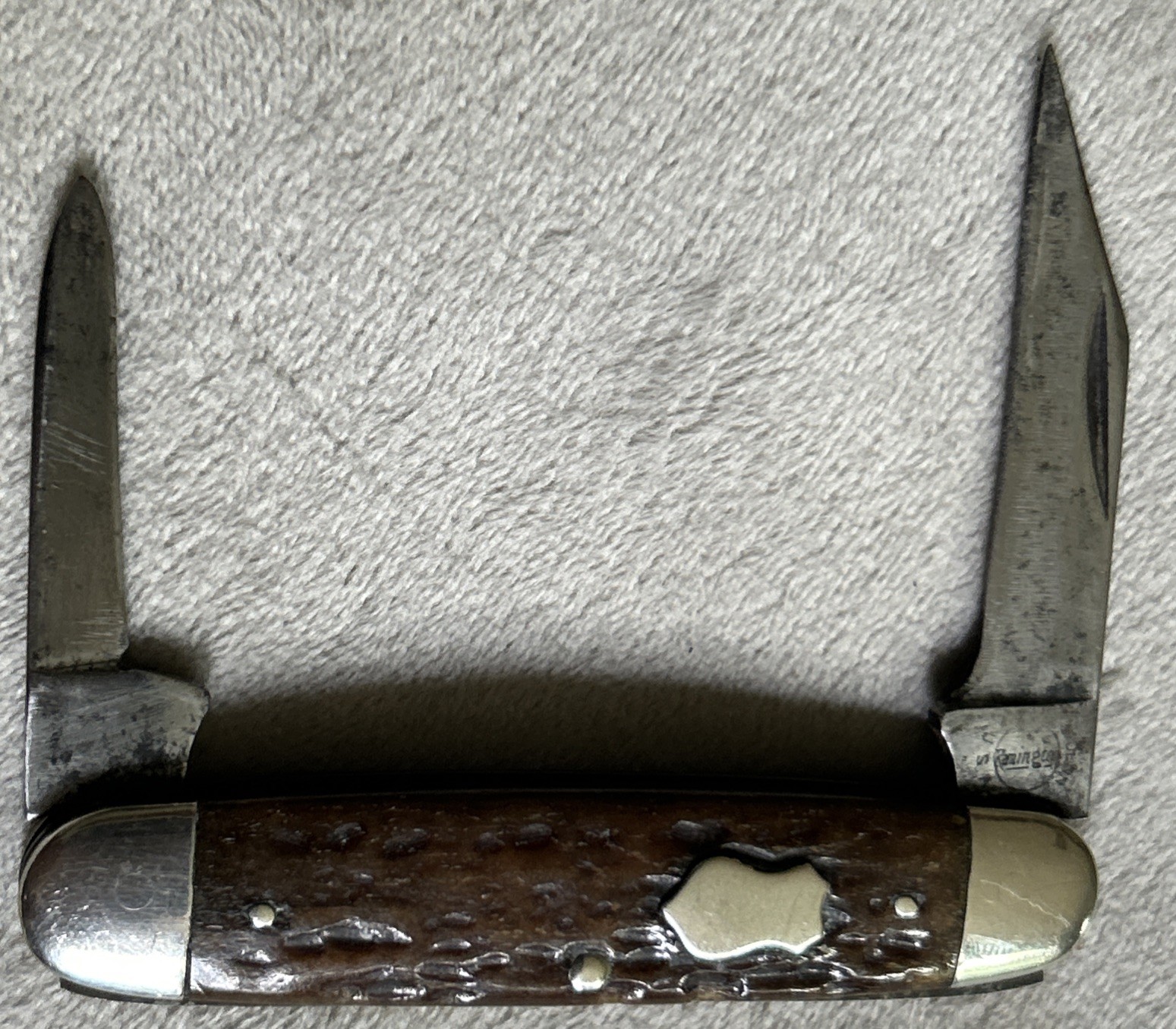 Vintage 1933-35 Remington Green Bone Equal End Jack Cigar Knife
