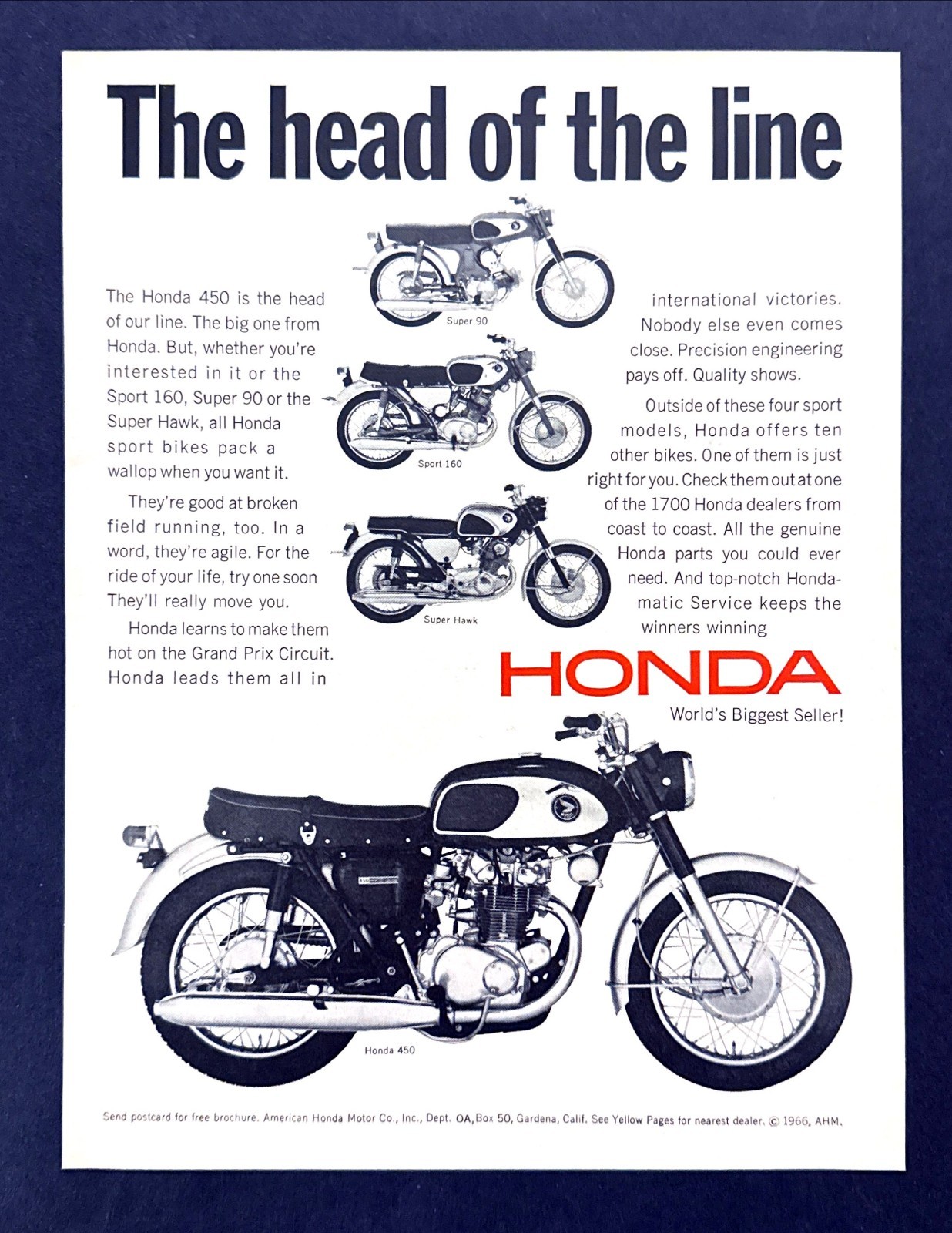1966 Honda 450 Motorcycle photo \ 1966 Honda 450 Motorcycle photo \