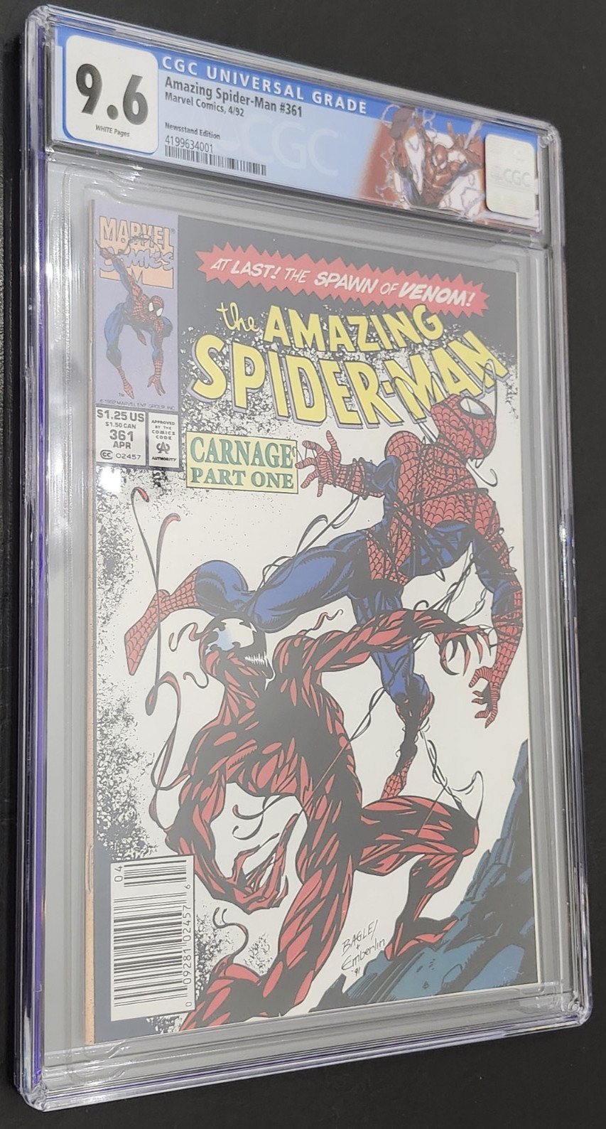 Marvel Comics Amazing Spider-Man #361 CGC 9.6 Newsstand 1st appearance Carnage
