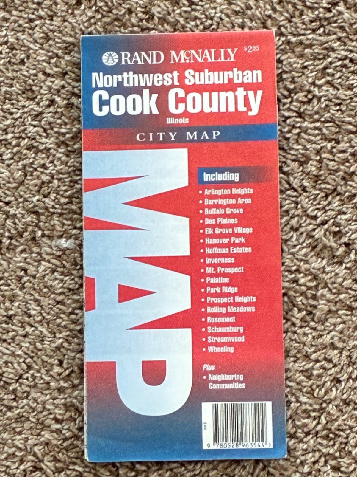 RAND McNALLY, Northwest Suburban Cook County City Map, Illinois, 1990 RAND McNALLY, Northwest Suburban Cook County City Map, Illinois, 1990