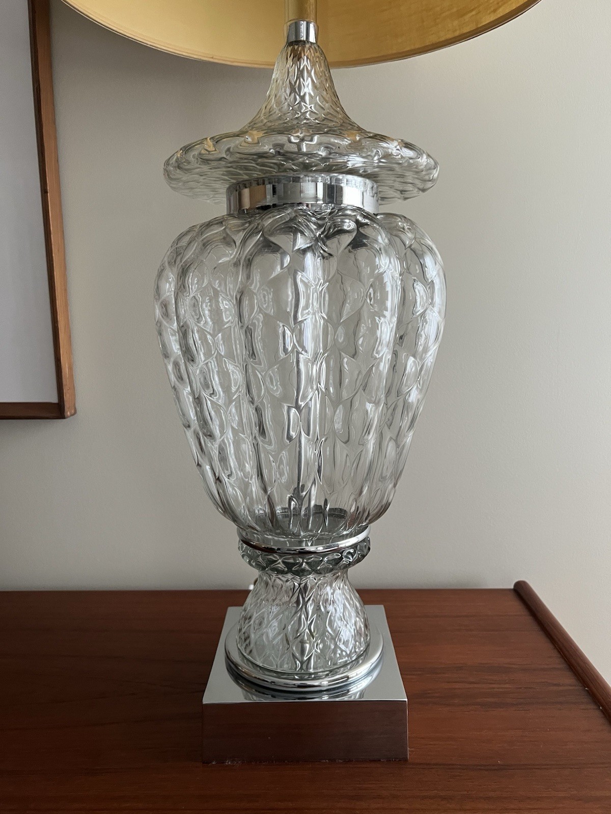 Vtg MARBRO Lamp Co Los Angeles Mid Century Modern Bubble Glass Table Lamp 39” Vtg MARBRO Lamp Co Los Angeles Mid Century Modern Bubble Glass Table Lamp 39”