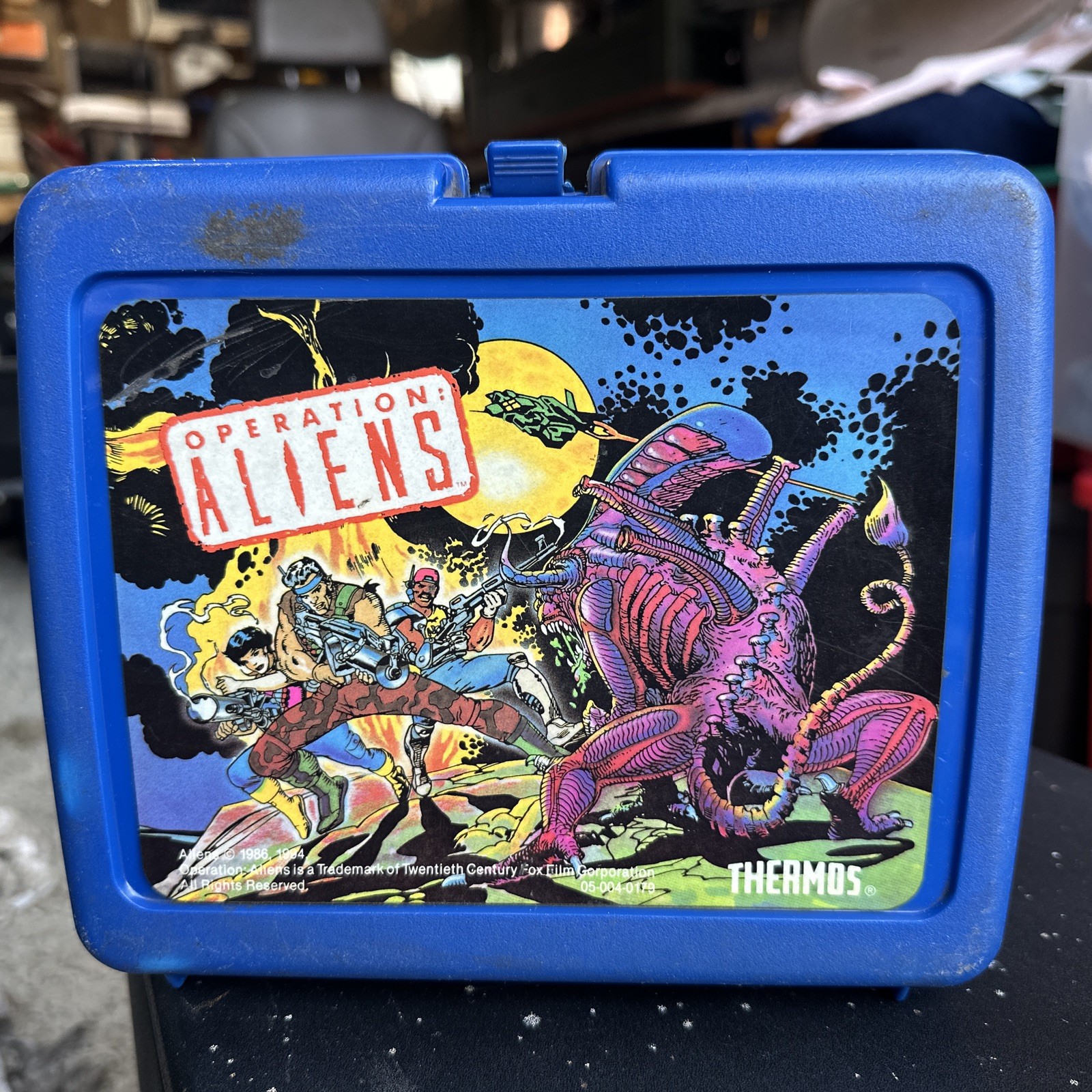 Operation: Aliens 1986 Thermos Lunchbox No Thermos Vintage Lunch Box Rare Operation: Aliens 1986 Thermos Lunchbox No Thermos Vintage Lunch Box Rare