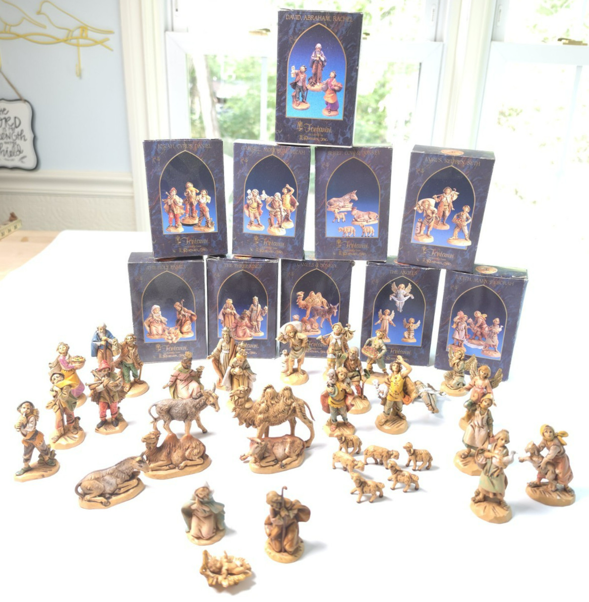 RARE Fontanini Nativity 35 Pc 10 Boxes 3.5 inch Figures RARE Fontanini Nativity 35 Pc 10 Boxes 3.5 inch Figures