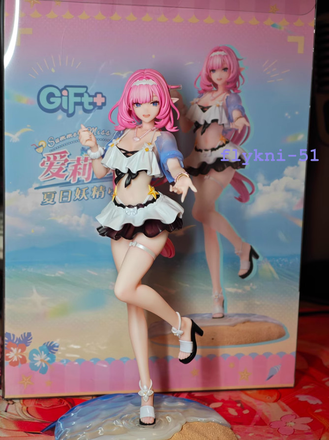 Official Honkai Impact 3 Elysia Summer Miss Elf 1/8 Scale Figure Model Doll Toys