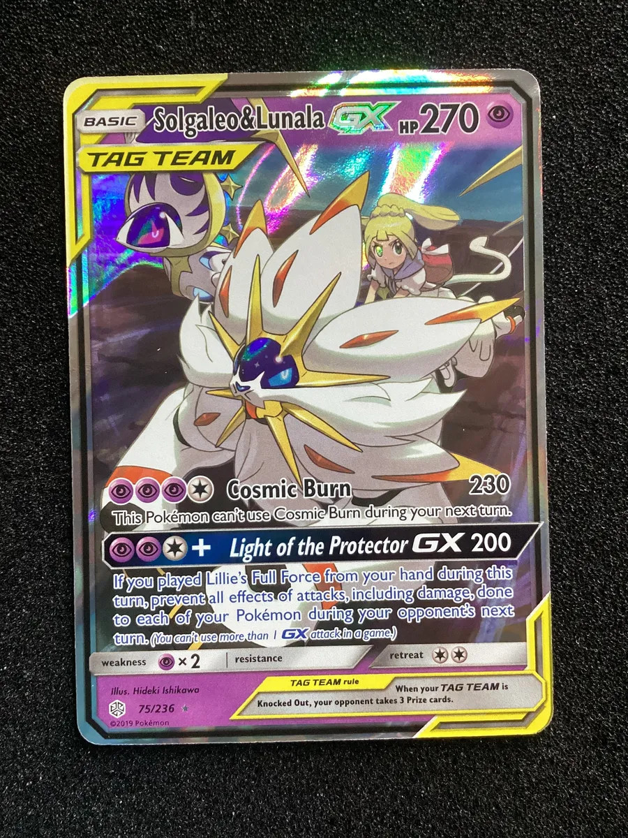 Solgaleo & Lunala GX Ultra Rare SM - Cosmic Eclipse 75/236 NM