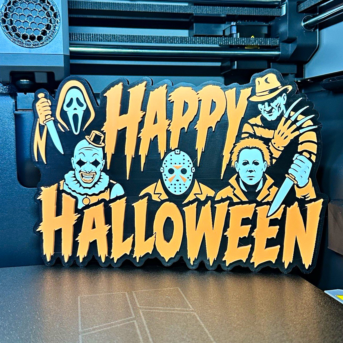 3D Printed Halloween Decor Sign - Slashers 3D Printed Halloween Decor Sign - Slashers