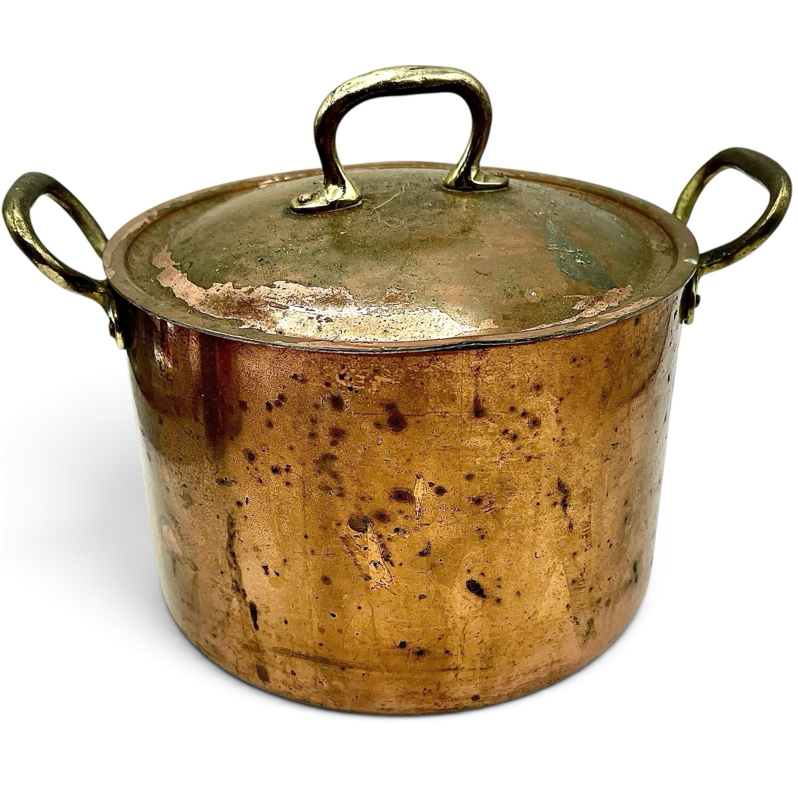 Antique Handmade PRIMITIVE COPPER Pot Lid 5.50