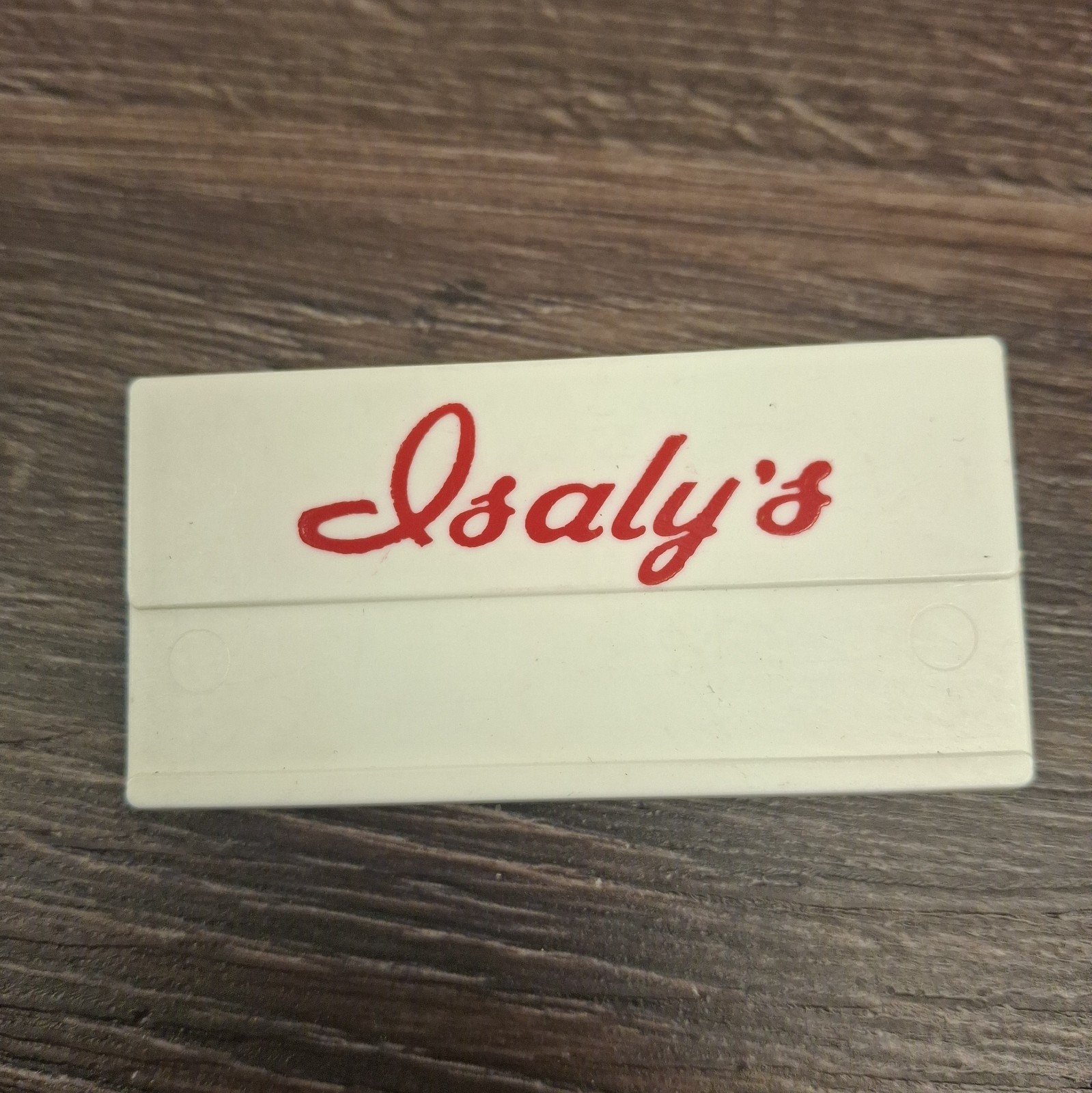 Vintage Isaly's Dairy Store Employee Name Tag Badge Pin Uniform Collectible Vintage Isaly's Dairy Store Employee Name Tag Badge Pin Uniform Collectible