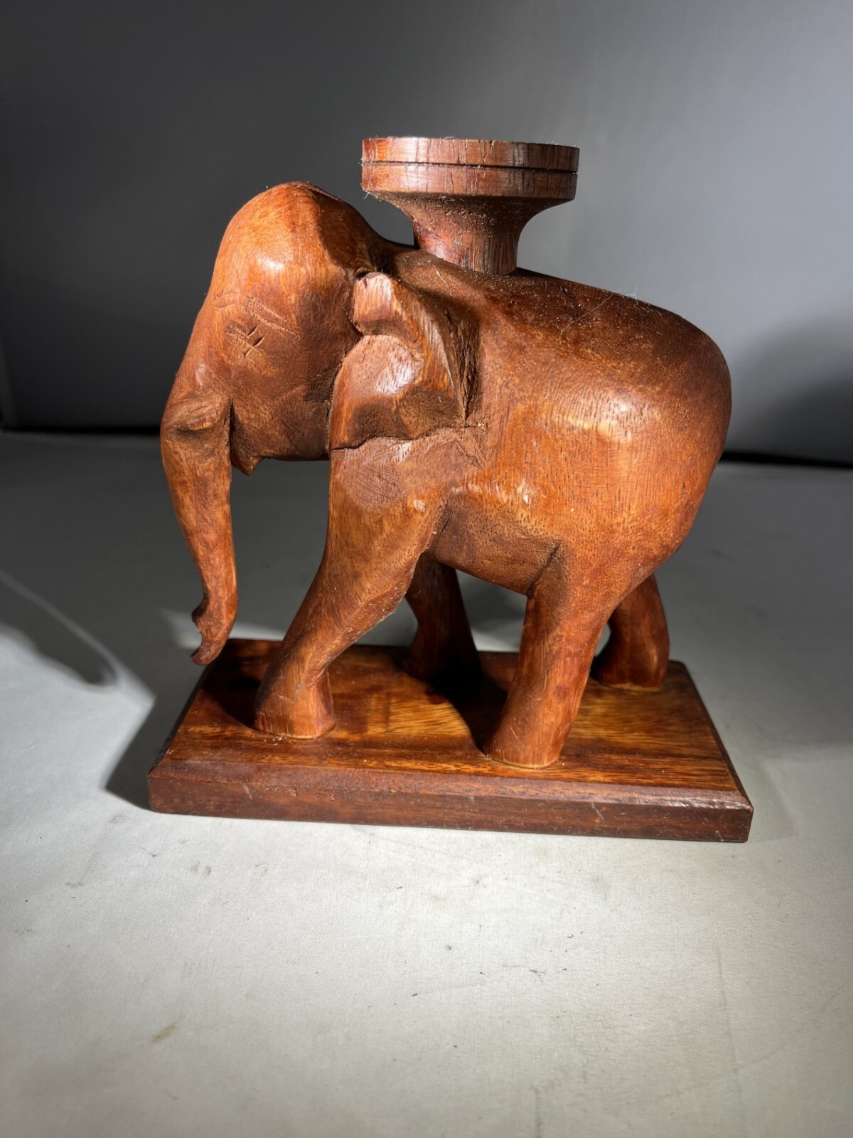 Vintage Hand Carved Wooden Elephant 6 1/2\ Vintage Hand Carved Wooden Elephant 6 1/2\