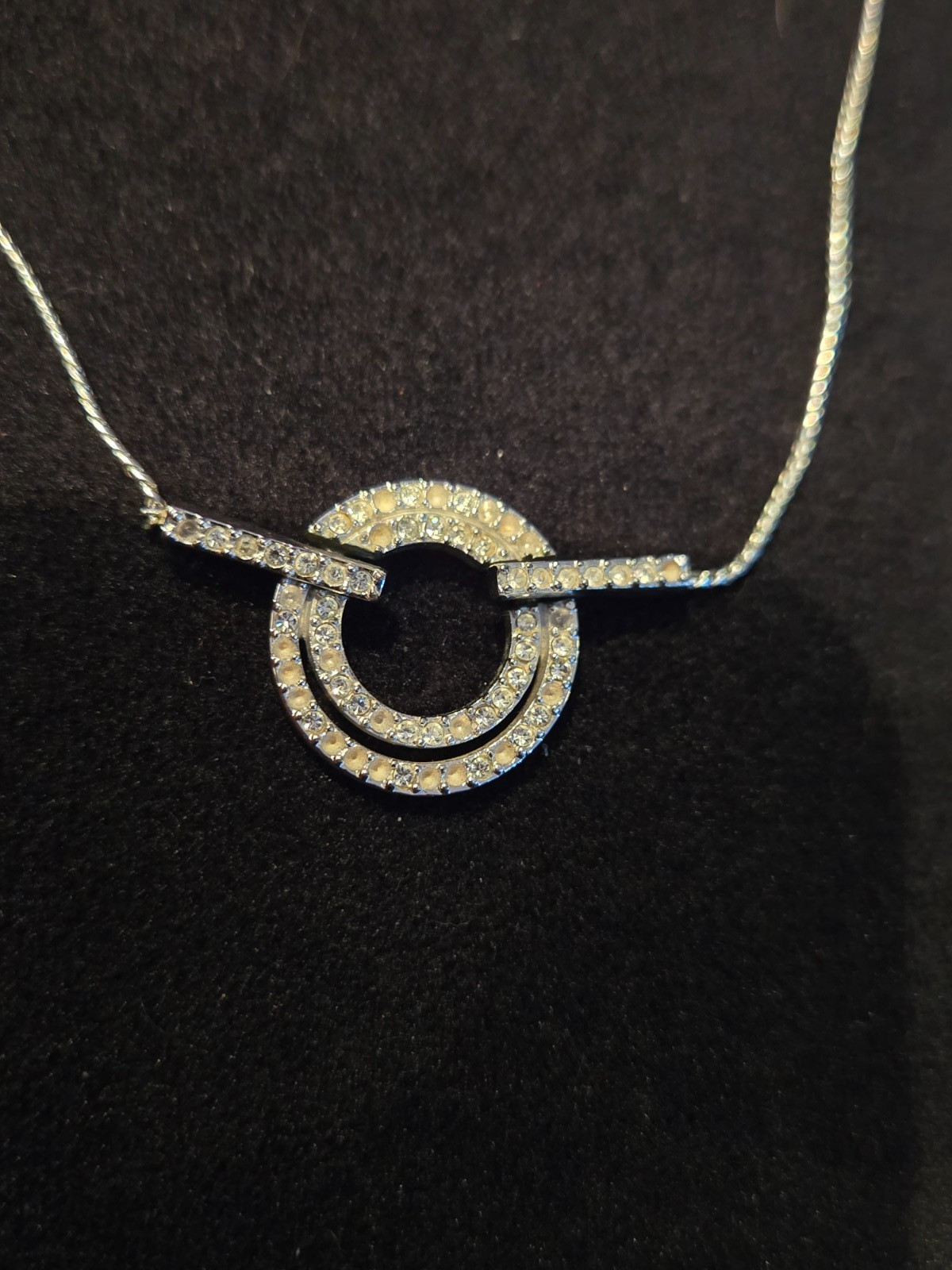 Swarovski Clear Crystal IRINA Pendant Necklace #5022398 - Missing Stones