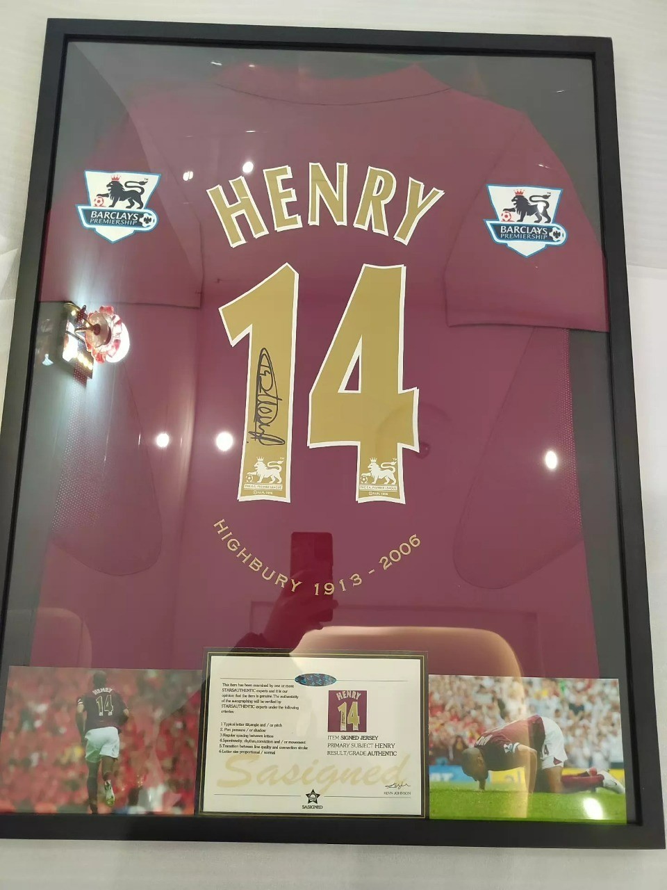 🎄🎁 Thierry Henry Arsenal 2005/06 Highbury Jersey Memorabilia