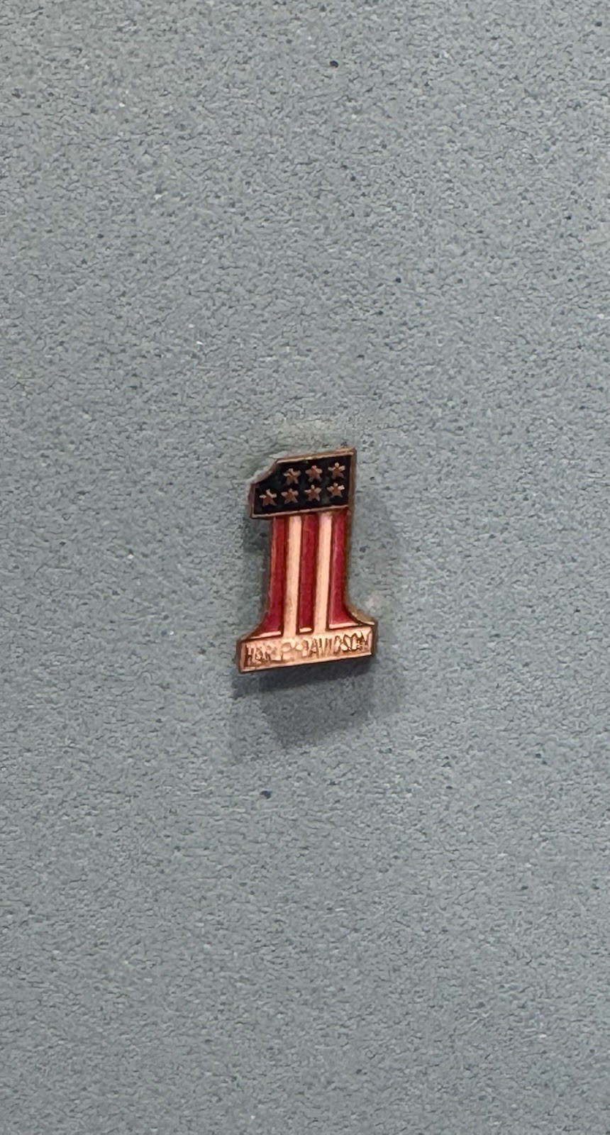 Vintage 1970s Harley Davidson Pin USA #1 Harley Davidson Hat Pin Small