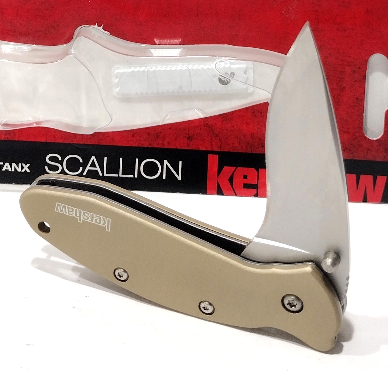 KERSHAW USA 1620 SCALLION TAN Spring Open Assisted Folding Pocket Knife NEW KERSHAW USA 1620 SCALLION TAN Spring Open Assisted Folding Pocket Knife NEW