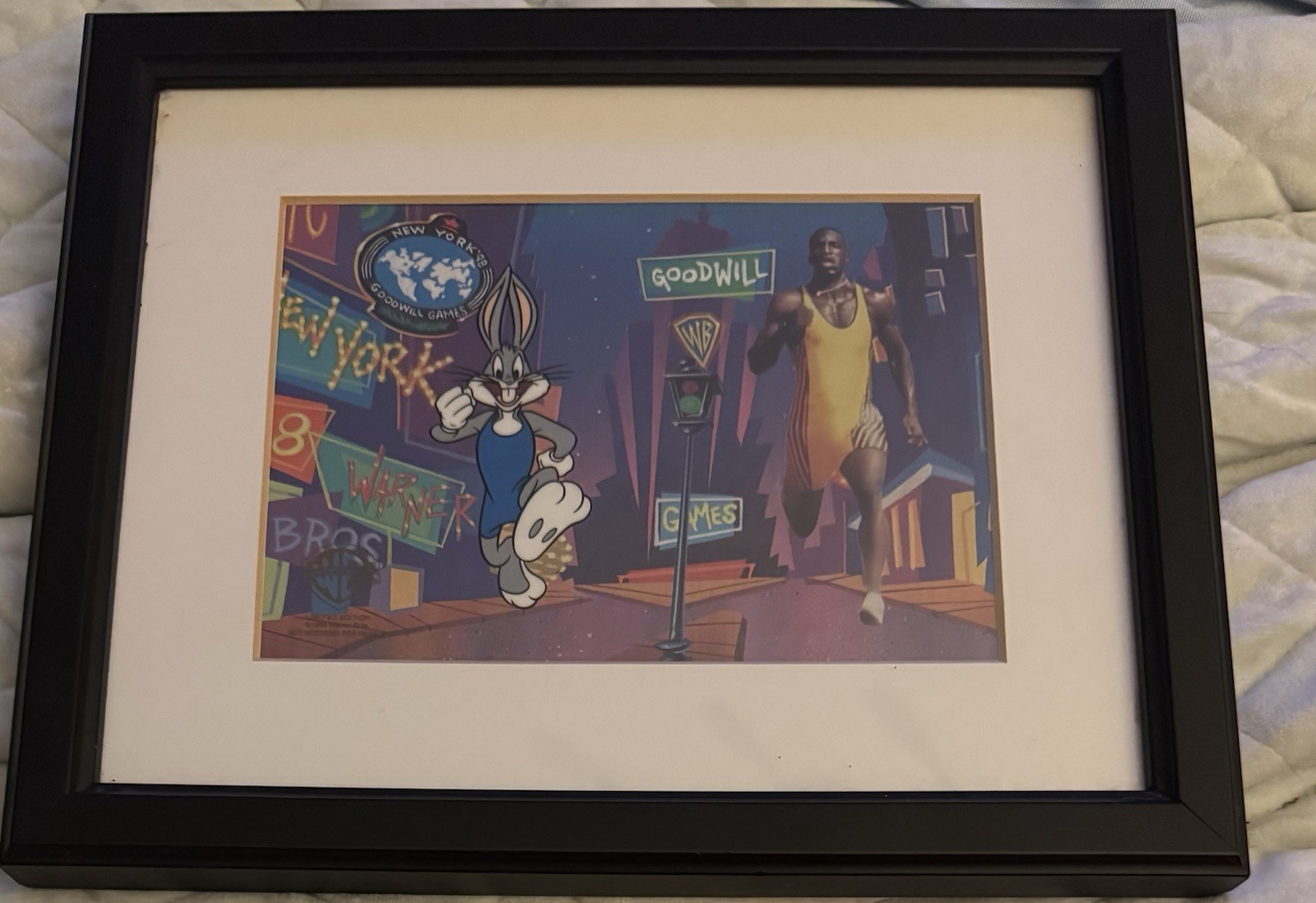 Warner Bros Bugs Bunny Michael Johnson Dead Heat Cel 302/950 COA 1998