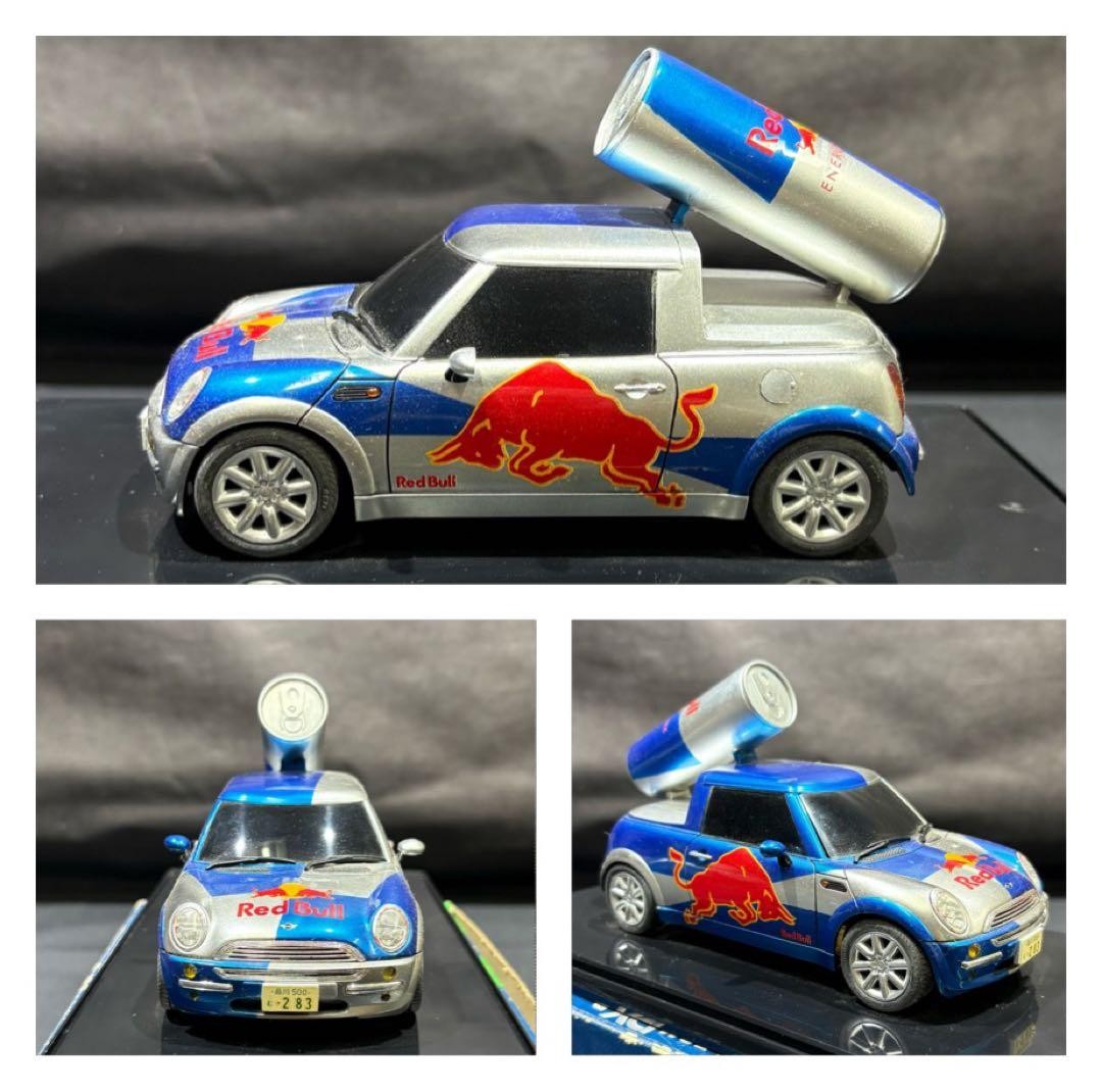 MINI COOPER 1/24 Red Bull Promo Custom Built Pickup Silver Metallic Blue Model