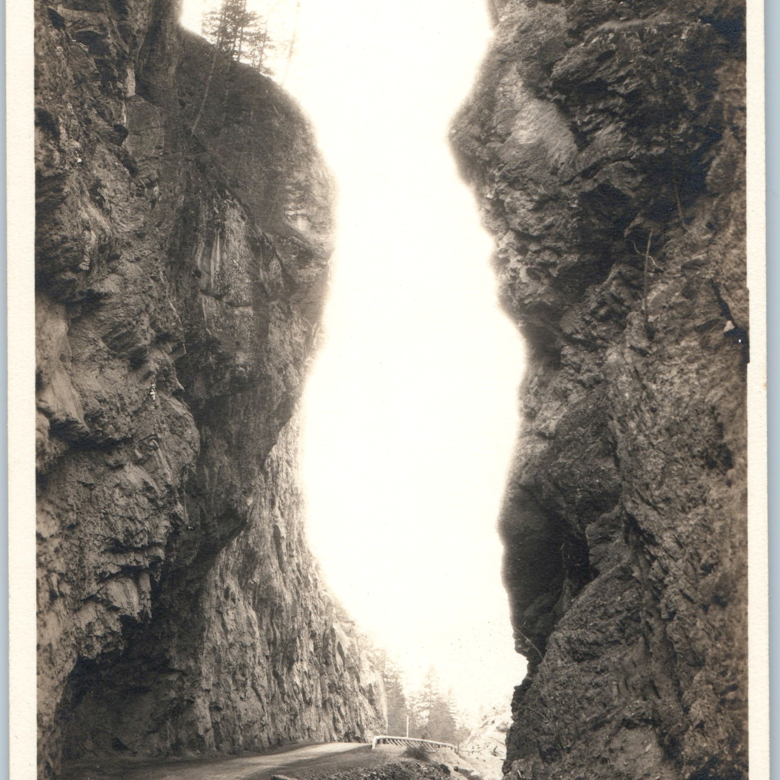 c1930s Radium Hot Springs BC Sinclair Canyon RPPC Byron Harmon Road Iron Gates c1930s Radium Hot Springs BC Sinclair Canyon RPPC Byron Harmon Road Iron Gates