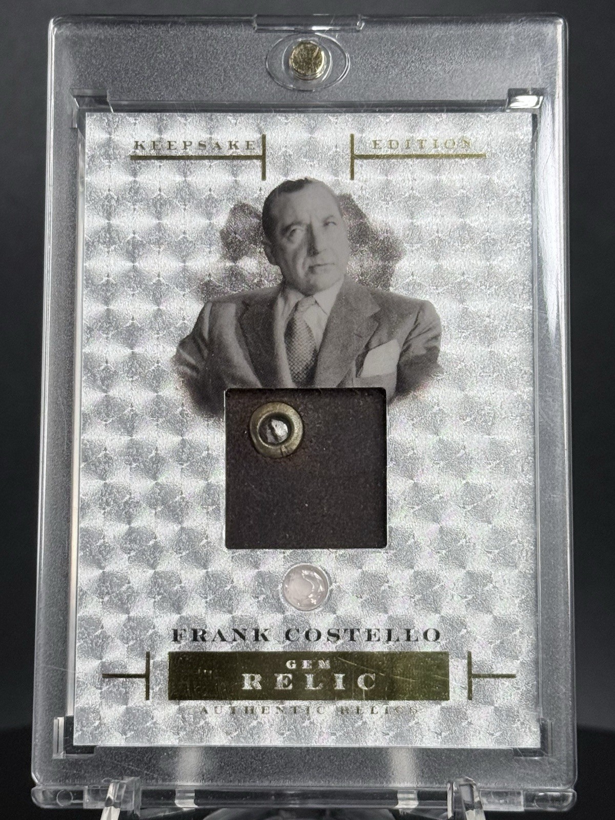 2023 KEEPSAKE Edition FRANK COSTELLO AUTHENTIC MEM- RELIC SILVER GEM #1/1 🔥 Mob 2023 KEEPSAKE Edition FRANK COSTELLO AUTHENTIC MEM- RELIC SILVER GEM #1/1 🔥 Mob