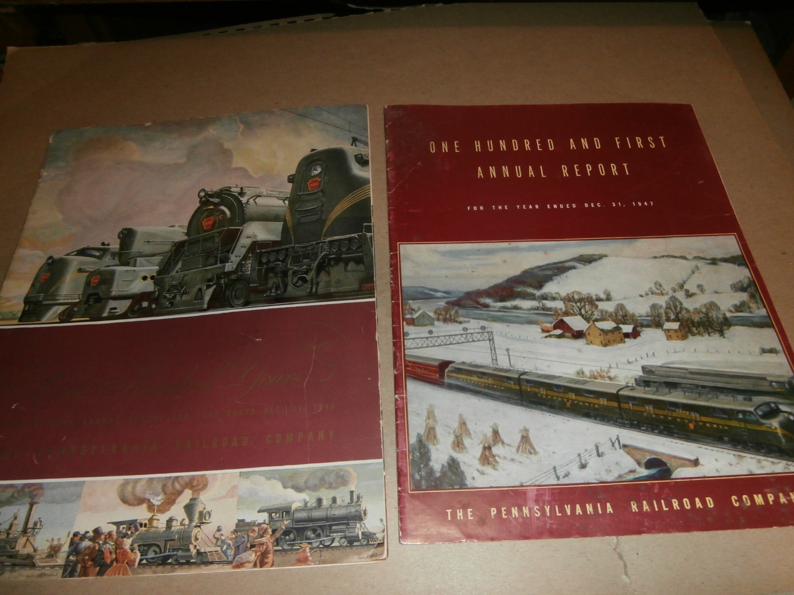 1946 1947 Pennsylvania Railroad PRR Annual Report Booklets