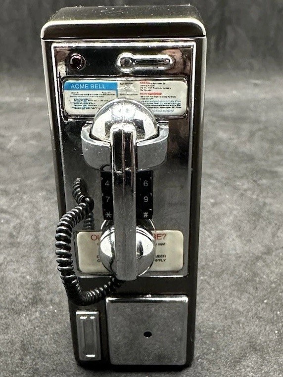 Vintage ACME Bell Pay Phone Butane Lighter Novelty Works Great Need Refilled Vintage ACME Bell Pay Phone Butane Lighter Novelty Works Great Need Refilled
