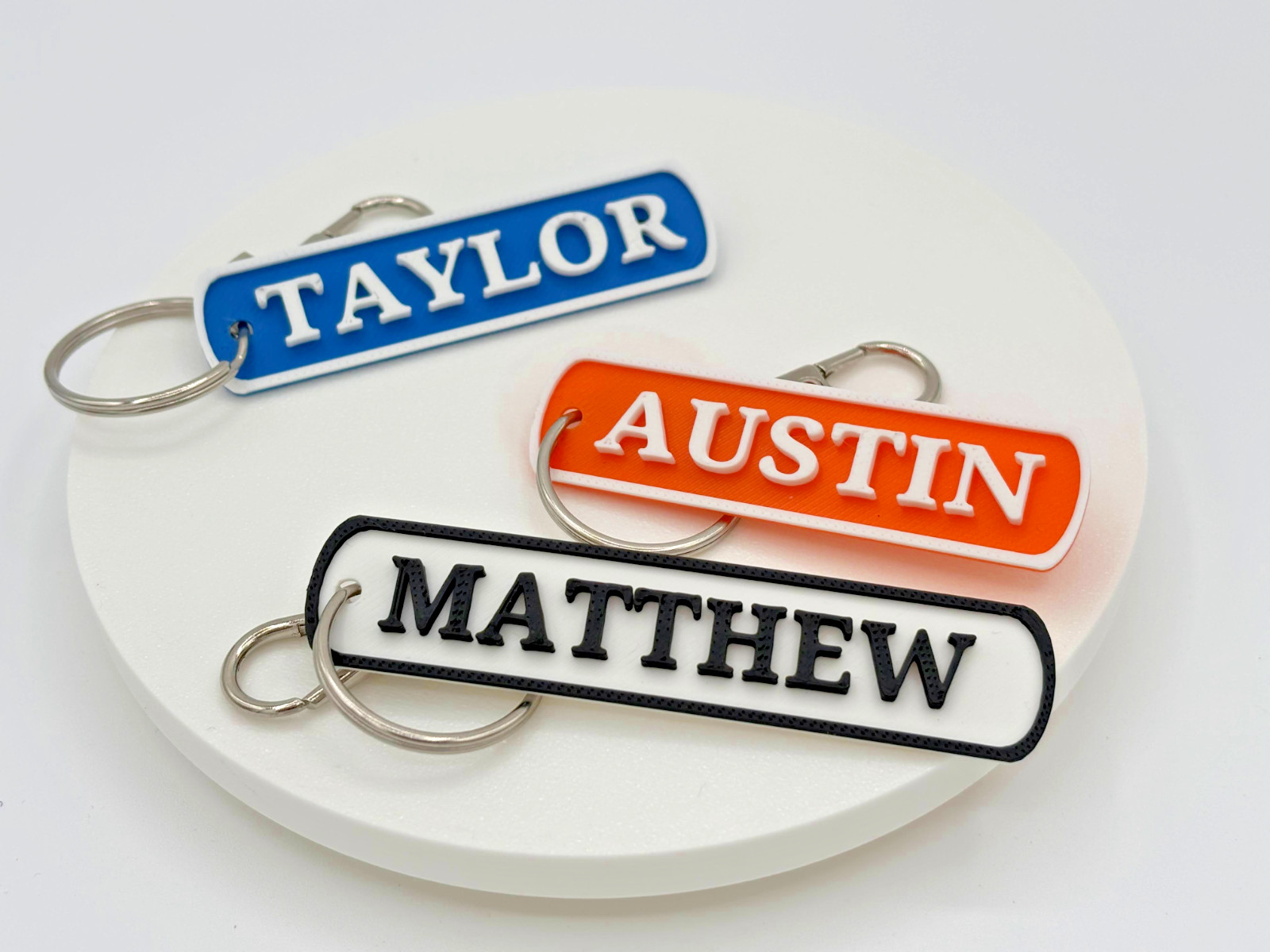 Custom 3D Printed Name Keychain | Personalized Gym Bag Tag | Gift for Him or Her