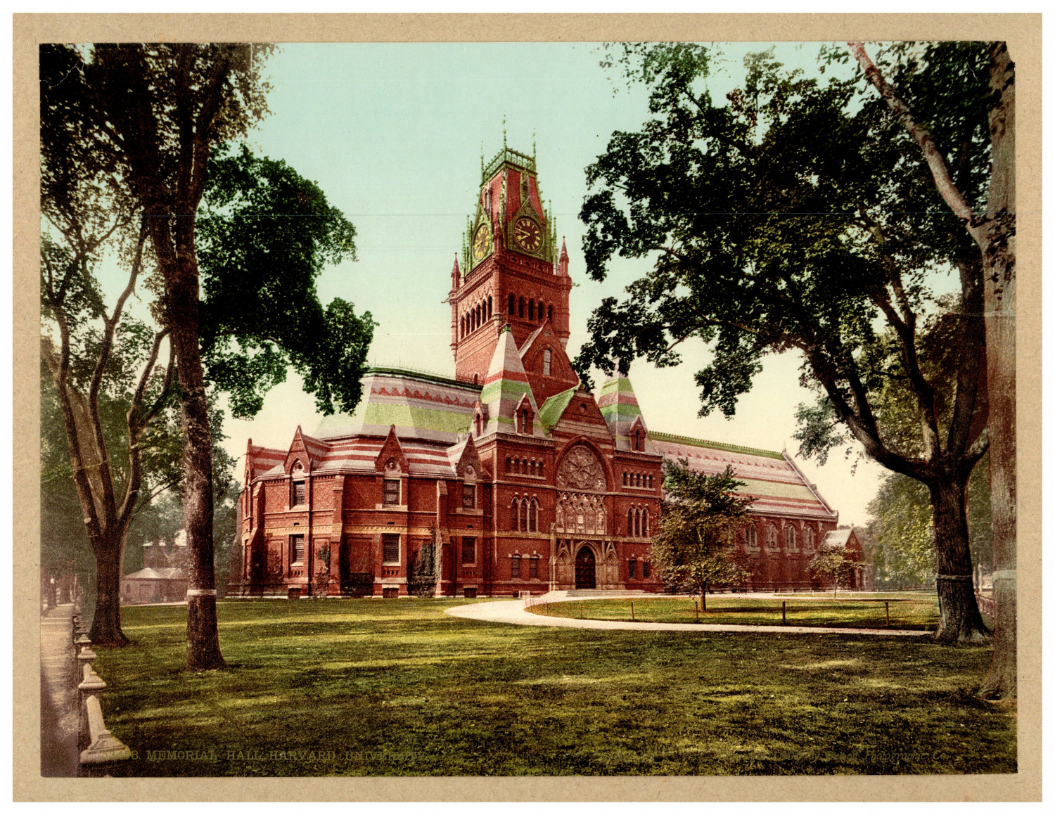 USA, Harvard University, Memorial Hall Photochrome, Vintage Photochrome 1 USA, Harvard University, Memorial Hall Photochrome, Vintage Photochrome 1