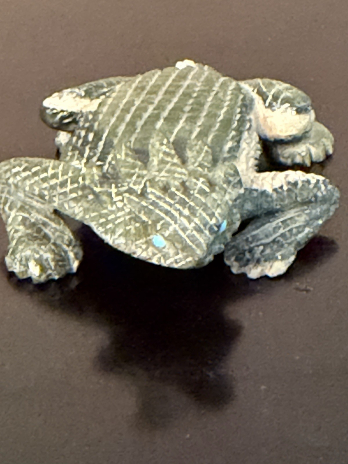 Fabian Cheama (d) Green Marble Zuni Horned Lizard Fetish