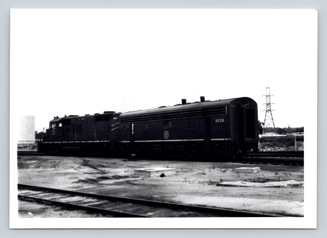Vintage B&W Railroad Train Locomotive Photo Diesel Slug Unit 8508 Vintage B&W Railroad Train Locomotive Photo Diesel Slug Unit 8508