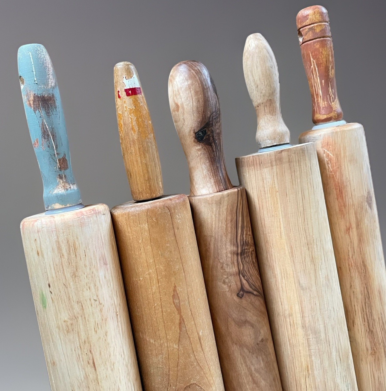 Vtg Wooden Rolling Pins Farmhouse Country Kitchen Rustic Decor Primitive - Lot 5 Vtg Wooden Rolling Pins Farmhouse Country Kitchen Rustic Decor Primitive - Lot 5