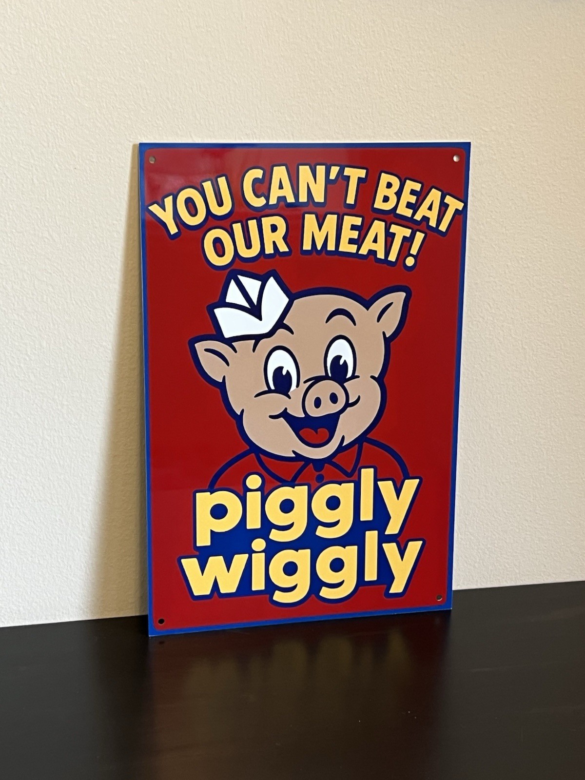 Hi Gloss Piggly Wiggly Grocery Store Vintage Style Metal Sign Hi Gloss Piggly Wiggly Grocery Store Vintage Style Metal Sign