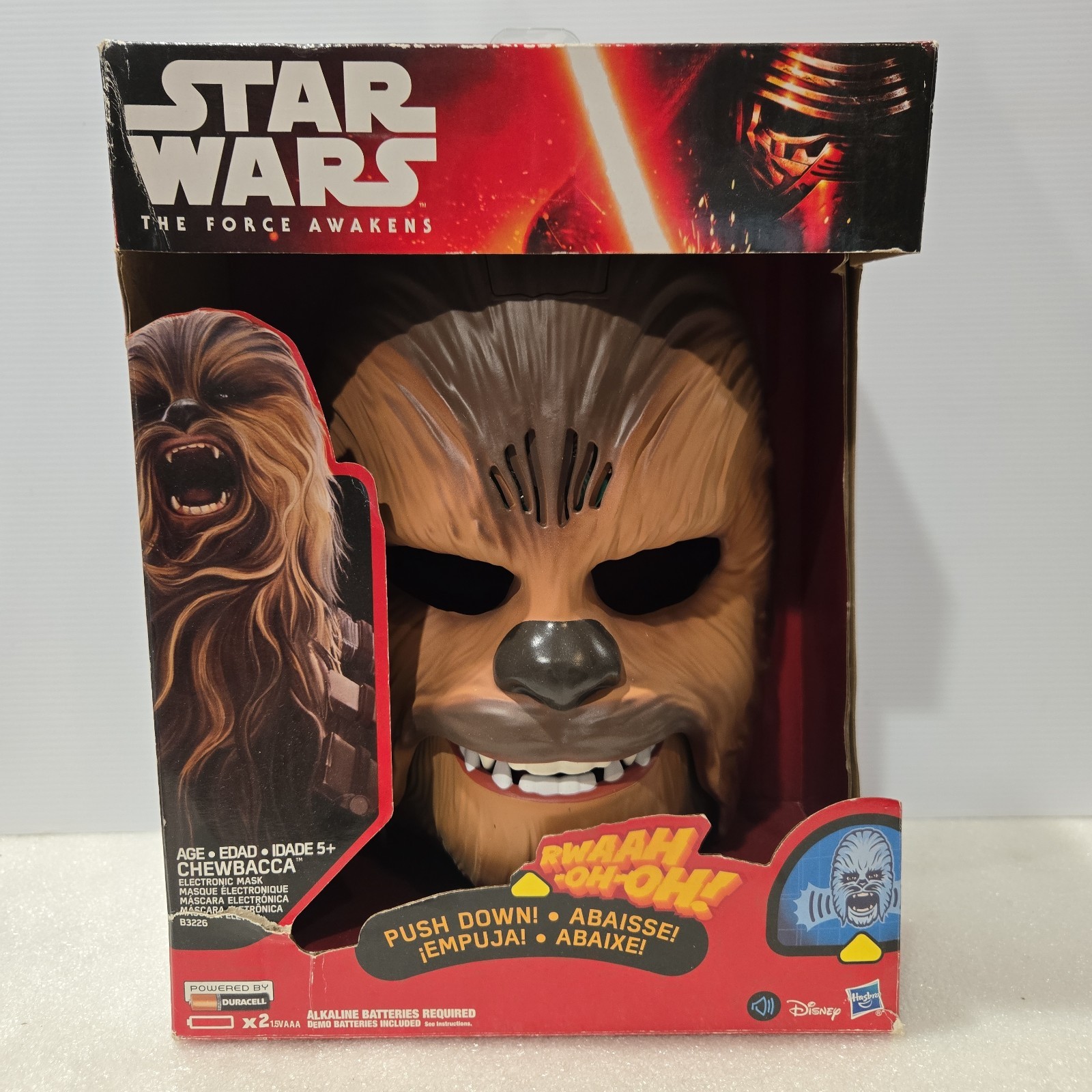 STAR WARS THE FORCE AWAKENS CHEWBACCA Electronic Mask NEW - Works